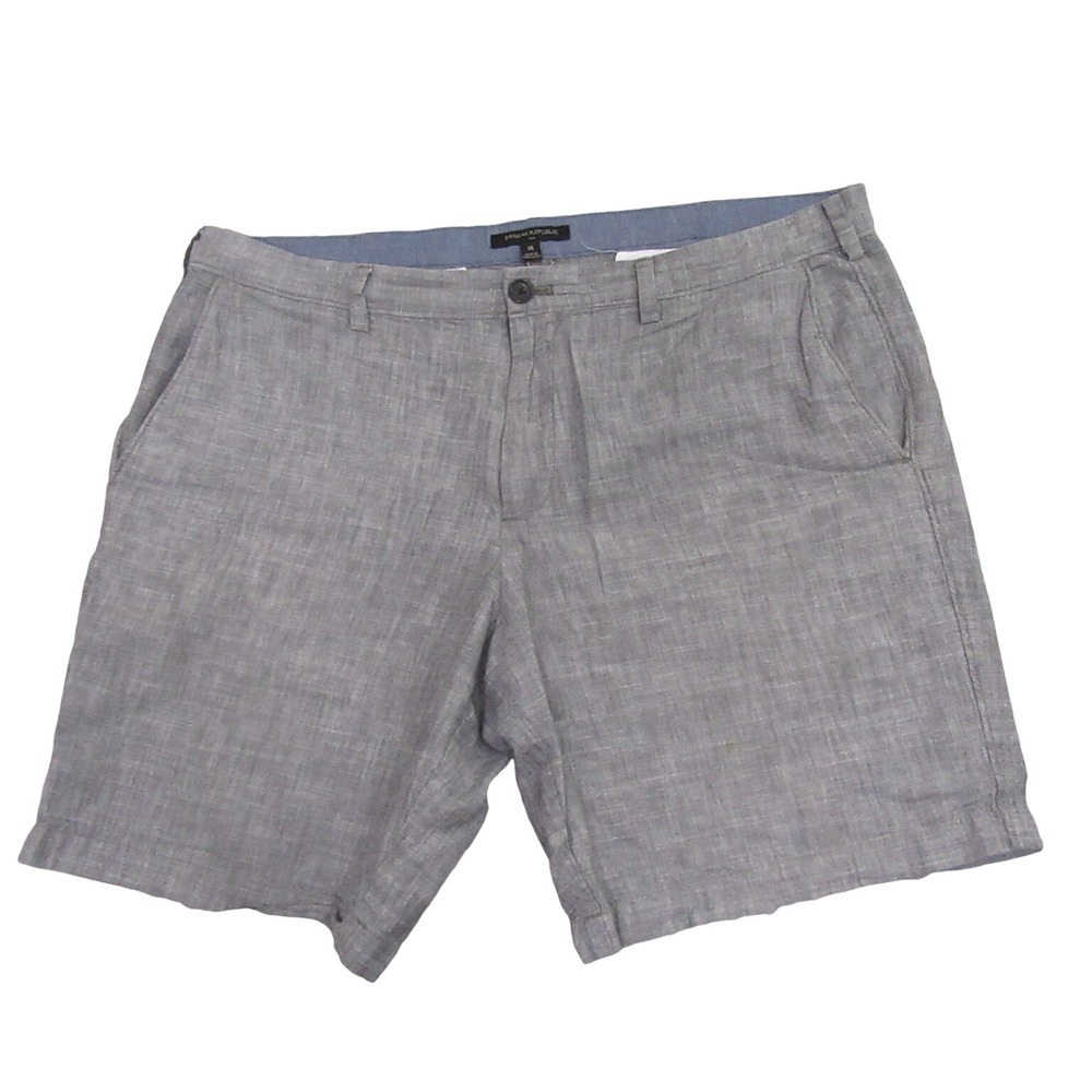 Banana Republic Mens Chino Shorts‎ 38 x 9 Light Gray Heathered 100% Cotton